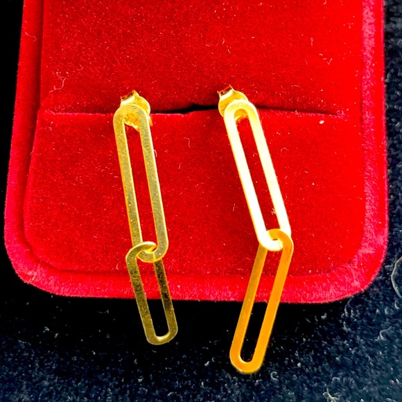Paperclip earrings - Picture 3 of 3